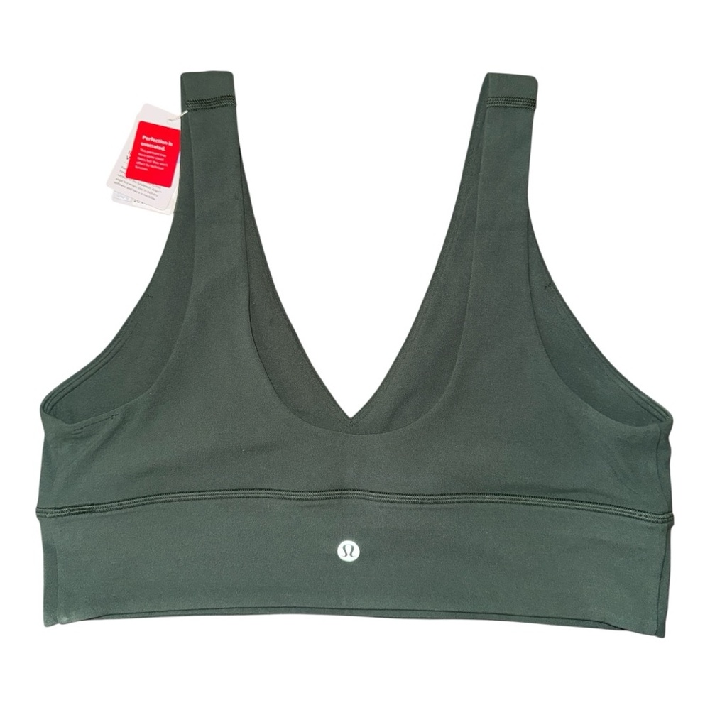 Lululemon Align V-Neck Bra *Light Support, A/B Cup, Dark Forest, Size 12 NWT - Picture 4 of 6
